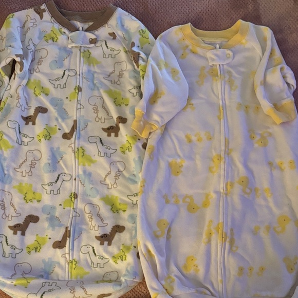 Carter's Other - 0-9 MONTHS Carter's Dinosaur and Duck Print Sleep Sacks - set of 2 very very cut